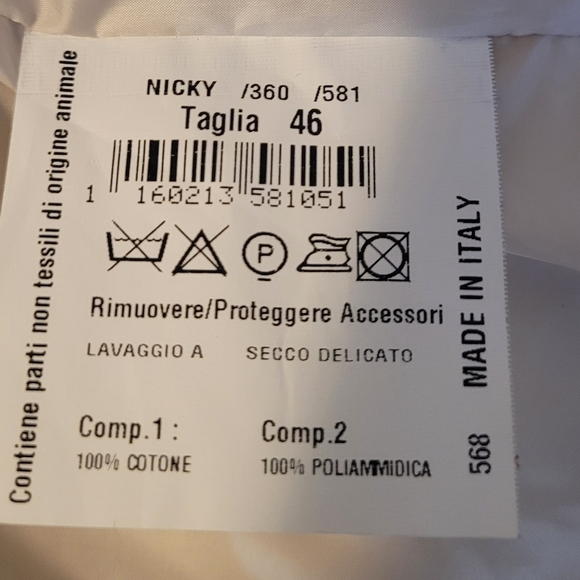 Amina Rubinacci Jacket size IT46/US10, grey color, made in Italy - Picture 6 of 7